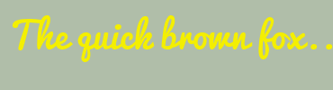 Image with Font Color F4EF00 and Background Color B0BEA9